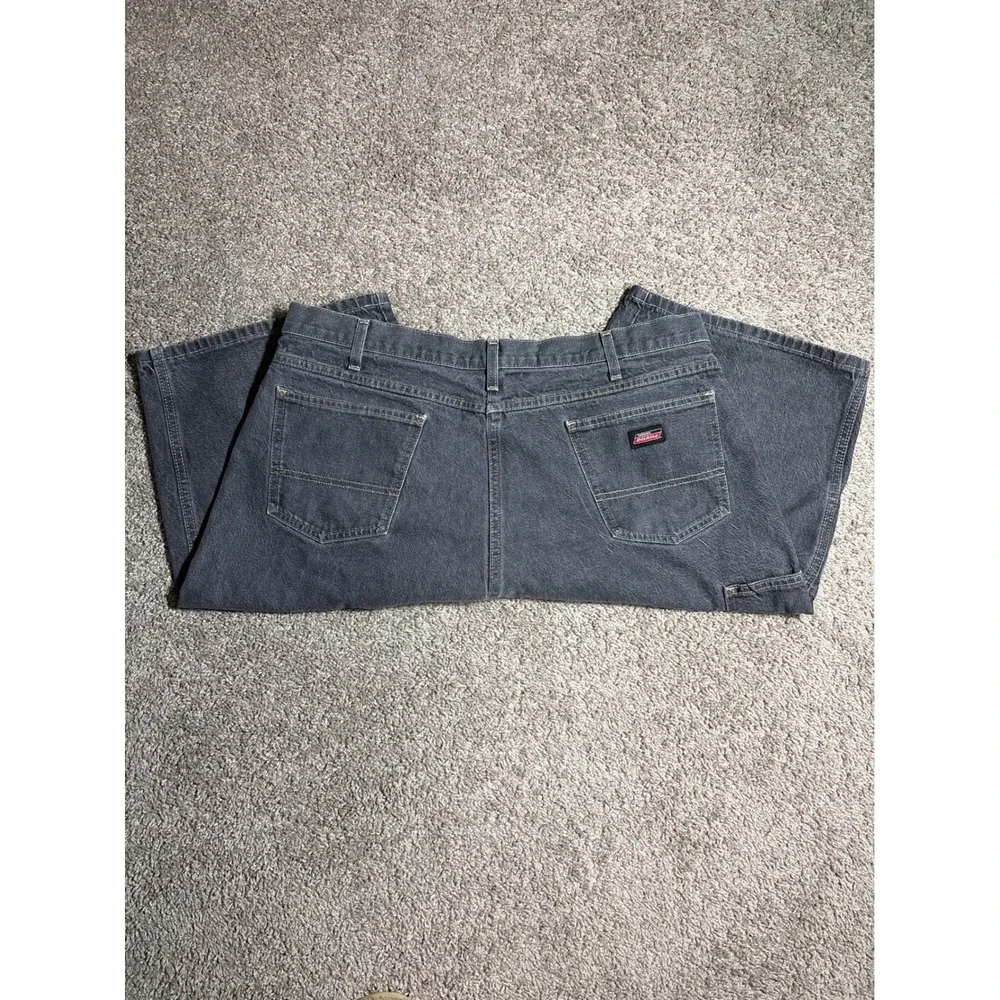 Wrangler Carpenter Shorts Mens 38 Black Denim Relaxed Fit Utility Workwear Gray